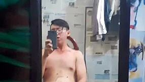 Vietnamese Gay Top Shows Off Big Cock in Solo Action!