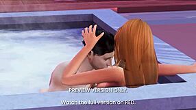 Naughty 3D Cartoon Characters Engage In Hentai Sex In Jacuzzi