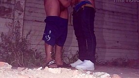 Hardcore gay striptease with clothes ripped in dark alley