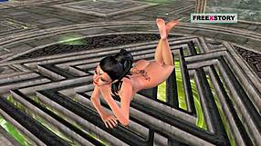 इंडियन भाभी 3D कार्टून हेंटाई में सेक्सी पोज़ दिखाती हुई