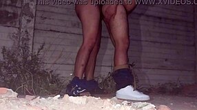 Hardcore gay striptease with clothes ripped in dark alley