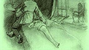 Vintage Erotic Drawings Explode With Passion!