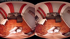 Virtual real porn at convention day with 3d action