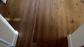 Bodybuilder watches housewife masturbate