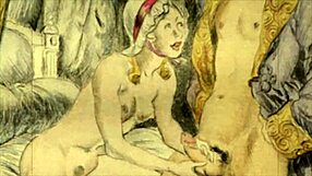 Vintage erotic drawings from antique collections