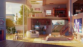 अरे, मेगन जैसी गेमर लड़कियों के साथ 3D कार्टून में जंगली मस्ती करें!