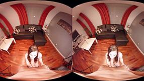 Virtual real porn at convention day with 3d action