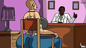 Slutty stripper in anime hentai fucks her lawyer hard with clothes ripped for free legal service