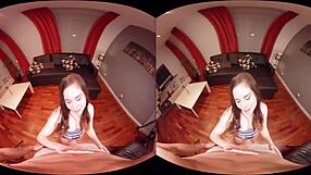 Virtual real porn at convention day with 3d action