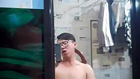 Vietnamese Gay Top Shows Off Big Cock in Solo Action!