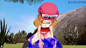 Serena and Bea Saito in Pokémon hentai adventure