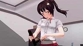 uncensored anime imouto anal teasing and edging handjob