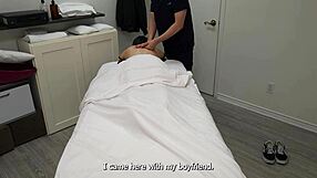 Young Japanese girl gets seduced and fucked during massage