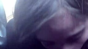 Beautiful girlfriend gives best friend a deepthroat while cruising in a car