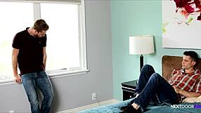 Gay neighbor satisfies rent with rough anal sex acts