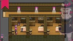 Why is the witch stripping in the men's bathroom