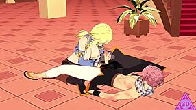 lucy natsu fairy tail hentai blowjob and cumshot