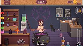 Get some magic and romance with Part Time Witch, a pixel art Hentai game