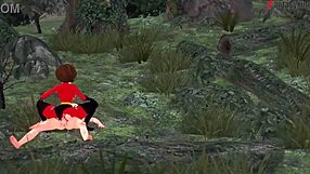 Full-fledged Elastigirl in action in The Incredibles movie