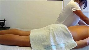 Hands-free cumshot and facial in a real Asian massage parlour