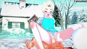 Elsa from Frozen Engages in Hard Sex in 3D Cartoon Fantasy