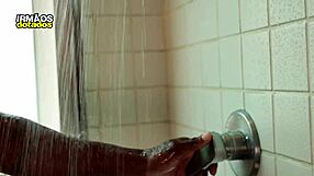 That slutty guy dives mouth first onto the big black cock