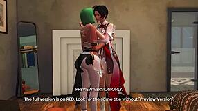 Emerald RWBY in 3D hentai preview
