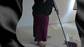 Tamil maid Sreelatha sucking owner's cock in blowjob when wife is not at home