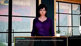 My new family features big tits milf brunette in anime hentai cartoon scene.