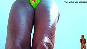 Tanned Mommy Model Shows Pussy to Horny Neighbor