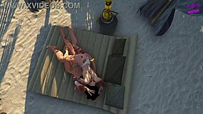 3dxchat gameplay with a hot cowgirl riding scene and a bent over blowjob