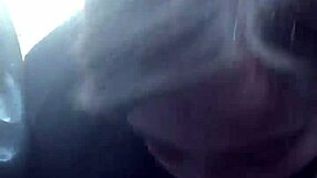 Lesbian bestfriend gives sloppy road head and swallows every drop