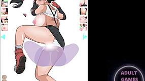 Tifa's hot and steamy encounter with a nerdy character in a Japanese game