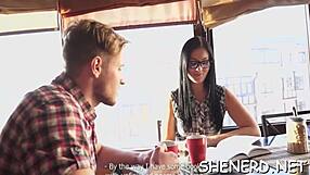 nerdy teen gets drilled hard by mature cock