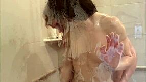 Megan marx attempts messy shower sex positions