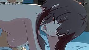 megumin takes it hard from kasuma in wild scene