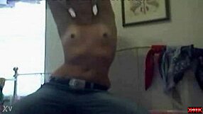 Amateur Webcam Strip Teases Wet Pussy with Dildo