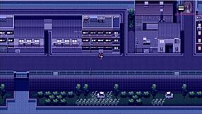 night walk to store naked, climaxing