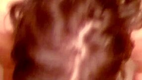 Hot bathtub blowjob with cum on boobs in the bathroom featuring curvy wife