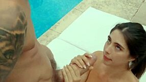 Horny Tru Kait Screams During Wet Outdoor Pool Fucking!