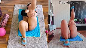 Filming the ultimate naked yoga session with dual cam sensual moves