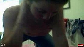 Amateur Webcam Strip Teases Wet Pussy with Dildo