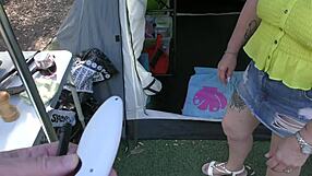 Dirty kiwi MILF gets wild in public holiday park