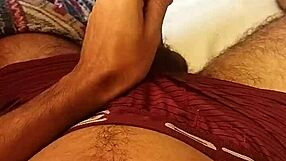 Skinny Brazilian Amateur Jerks Huge Monster Cock to Orgasm