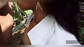 Outdoor anal sex with hot Indian wife