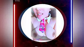 Naked at Uncle's House, Playing with My Pussy and Tits Alone