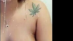 I am so horny as a hot spanish pregnant housewife, craving lesbian touches on my natural tits.