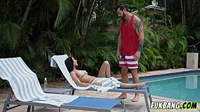 busty stepdaughter wants a deep massage