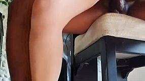 Sexy housewife rides her friend's big black cock hard in homemade video