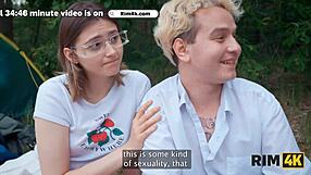 रिम4के में टू 18+ गर्ल्स और वन गाय आउटडोर्स कैम्पिंग 4सम में ऐस लिकिंग